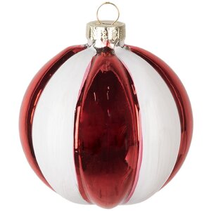 Clayre & Eef 6GL4336GG Christbaumkugel Glas Rot...