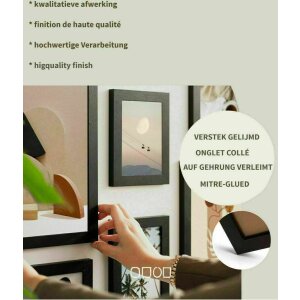 Deknudt S66KF2 Set de 4 rame foto din lemn negru 13x18 cm 20x30 cm