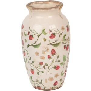 Clayre & Eef 6CE1942S Vase Keramik Beige Rot Ø...