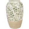 Clayre & Eef 6CE1943S Vase Grün Beige Keramik Ø16x27cm Landhausstil
