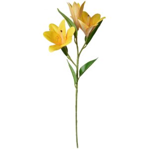 Clayre & Eef 5PL0119Y Ramură decorativă cu flori Galben 17x12x71 cm Modern