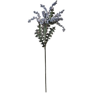 Clayre & Eef 6PL0329 Dekoration Zweig mit Blumen Blau 20x20x103 cm