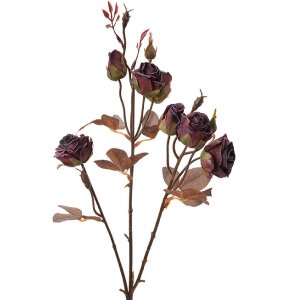 Clayre & Eef 6PL0330R Dekoration Zweig mit Blumen Rot...