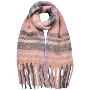 Juleeze JZSC0822P Schal Rosa Grau 39x200 cm Synthetik Damen