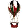 Clayre & Eef 5Y1260 Decorațiune Balon cu aer cald Metal Roșu Verde 31x16x63 cm
