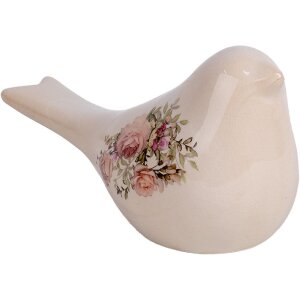 Clayre & Eef 6CE1951M Dekoration Vogel Keramik Beige...