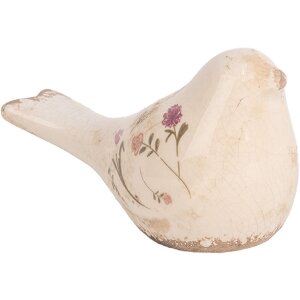 Clayre & Eef 6CE1952S Dekoration Vogel Rosa Beige...