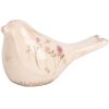 Clayre & Eef 6CE1952S Dekoration Vogel Rosa Beige 16x7x9 cm Keramik