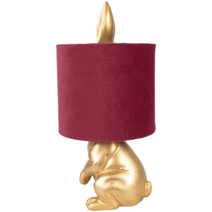 Clayre & Eef 6LMC0027VBU Tischlampe Gold Rot Ø...