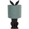 Clayre & Eef 6LMC0099ZVLGR Tischlampe Kaninchen Ø 20x43 cm Grün Schwarz