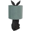Clayre & Eef 6LMC0099ZVLGR Tischlampe Kaninchen Ø 20x43 cm Grün Schwarz