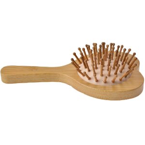 Juleeze JZHBR0001 Haarbürste mit Spiegel Herzform Holz Beige Braun 15x8x3 cm
