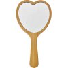 Juleeze JZHBR0001 Haarbürste mit Spiegel Herzform Holz Beige Braun 15x8x3 cm