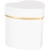 Clayre & Eef 66024W Geschenkbox Herzform Weiß Gold 10x10x10 cm