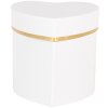 Clayre & Eef 66024W Geschenkbox Herzform Weiß Gold 10x10x10 cm
