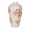 Clayre & Eef 6CE1963M Vase Ø 21x34 cm Beige Rosa Keramik Landhausstil