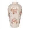 Clayre & Eef 6CE1963M Vase Ø 21x34 cm Beige Rosa Keramik Landhausstil
