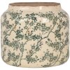 Clayre & Eef 6CE1975L Ghiveci de flori Ceramică bej verde Ø 18x16 cm
