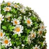 Clayre & Eef 6PL0324L Dekokugel Kunstblume Gänseblümchen Weiß Grün Ø 30 cm