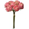 Clayre & Eef 6PL0336P Künstliche Blume Strauß 7 Rosen Rosa 16x14x34 cm