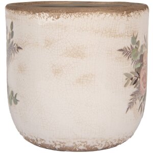 Clayre & Eef 6CE1981L Blumentopf Keramik Blumenmuster...