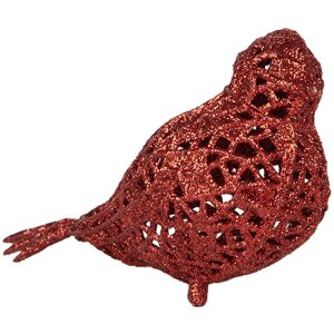 Clayre & Eef 65779 Dekoration Vogel Rot 16x6x6 cm...