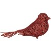 Clayre & Eef 65779 Dekoration Vogel Rot 16x6x6 cm Landhausstil