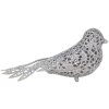 Clayre & Eef 65780 Dekoration Vogel Silberfarbig 16x6x6 cm