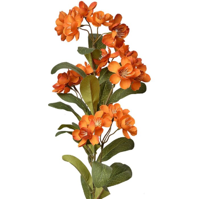 Clayre & Eef 6PL0344O Dekozweig Blumen Orange Grün 17x14x70 cm