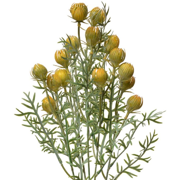 Clayre & Eef 6PL0349Y Ramură decorativă cu flori galben-verde 16x16x47 cm