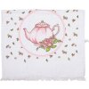 Clayre & Eef CT031 Prosop pentru oaspeți Alb Roz Bumbac 40x66 cm