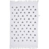 Clayre & Eef CTLHS Prosop pentru oaspeți 40x66 cm Alb Negru cu inimi Bumbac