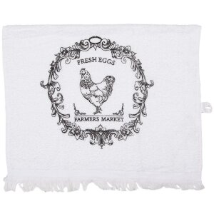 Clayre & Eef Gästetuch 40x66 cm Weiß...