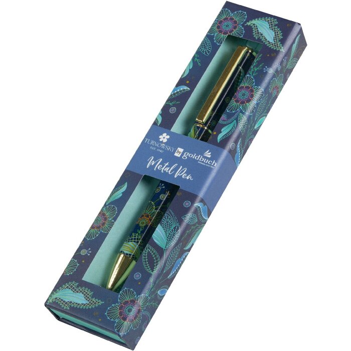 Goldbuch lieblingsSTIFT Natures Melody Blue Florales Design Drehmechanik