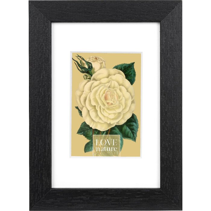 Goldbuch Bilderrahmen Rustiq schwarz 10x15 cm mit Passepartout 7x10 cm