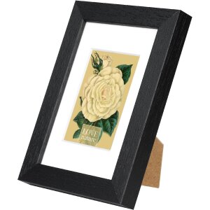 Goldbuch Bilderrahmen Rustiq schwarz 10x15 cm mit Passepartout 7x10 cm