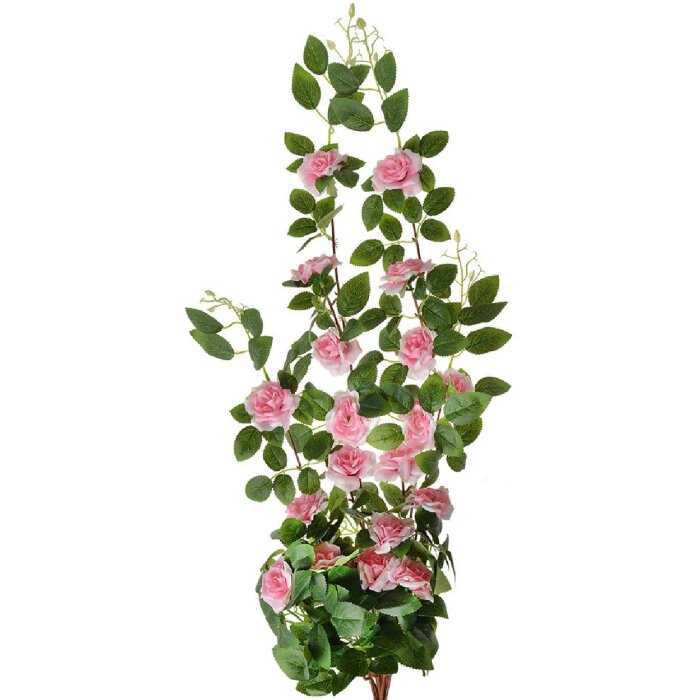 Clayre & Eef 6PL0346P Dekoration Zweig Blumen Rosa Grün 25x15x87 cm