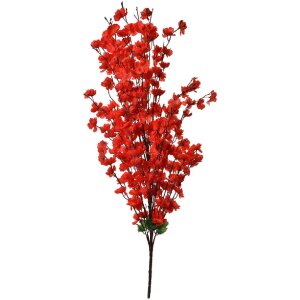 Clayre & Eef 5PL0127R Dekoration Zweig mit Blumen Rot...