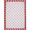 Clayre & Eef LVT42-1 Prosop de bucătărie Model inimă alb roșu 50x70 cm