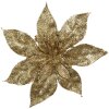 Clayre & Eef 65782 Weihnachtsdeko Blume Goldfarbig Ø 15x2 cm