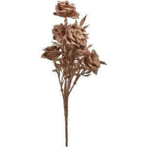 Clayre & Eef 65797 Dekoration Zweig mit Blumen Kupfer...