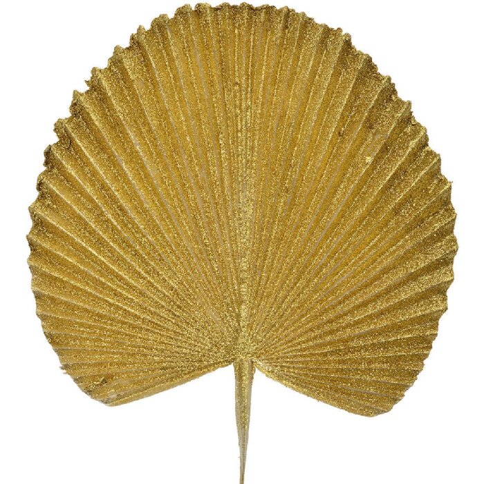 Clayre & Eef 65807 Frunză decorativă aurie 25x1x36 cm