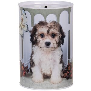 Clayre & Eef 6BL0163 Spardose Hund Ø 10x15 cm...