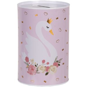 Clayre & Eef 6BL0165 Cutie de bani roz alb Ø...