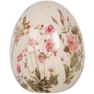 Clayre & Eef 6CE1918S Deko Ei Keramik Beige Rosa...