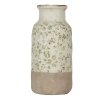 Clayre & Eef 6CE1929L Vase Keramik Grün Ø 15x32 cm Landhausstil