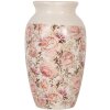 Clayre & Eef Vase 6CE1940S Beige Rosa Keramik Landhausstil Ø 16x27 cm