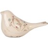Clayre & Eef 6CE1952L Dekoration Vogel Keramik Beige Rosa 25x10x13 cm