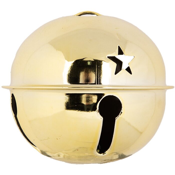 Clayre & Eef 6Y5725M Dekoration Klingel Eisen Gold Ø 9x9 cm Landhausstil