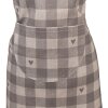 Clayre & Eef LVT41KG Kinderschürze Landhausstil Beige Grau 56x48 cm